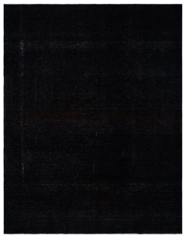 Siyah Eskitme Modern Yün Halı 294x378