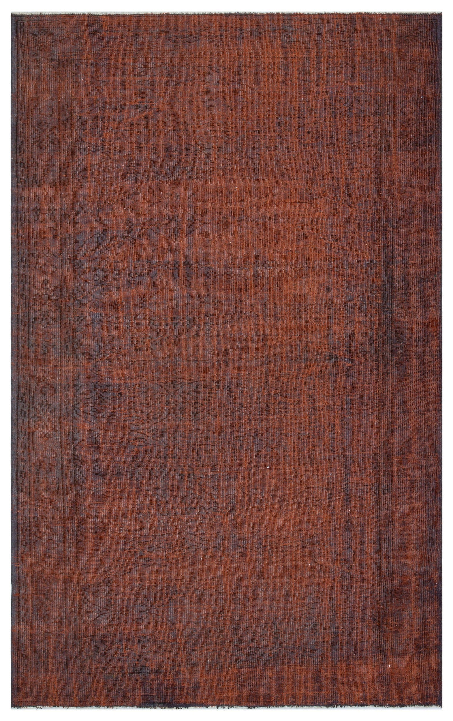 Atina Kahverengi Eskitme Yün El Dokuma Halısı 161 x 254 Apex Unique