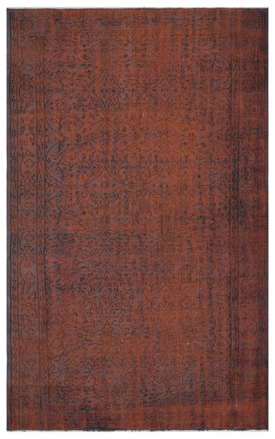 Red Floral Hand-Knotted Turkish Rug 161x254 cm (5'3" x 8'4") – in the hallway