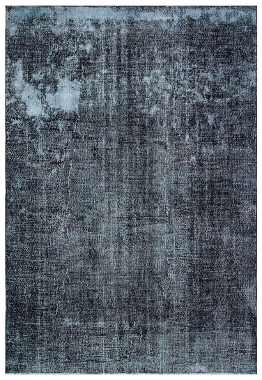 Handgeknüpfter Wollteppich Anthrazit Abstrakt 209x307 cm – im Flur