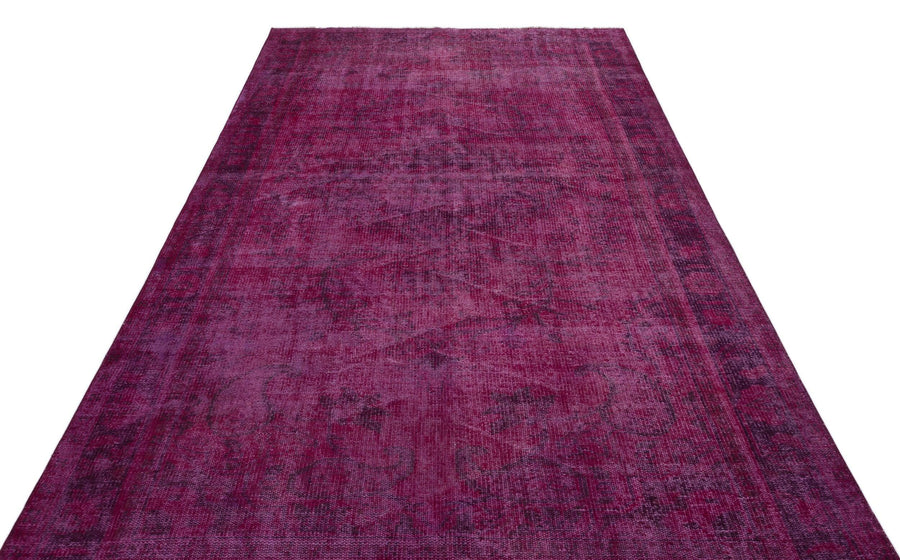 Pembe Isparta Klasik Çiçekli Yün Halı 173x296 - Özel Seri