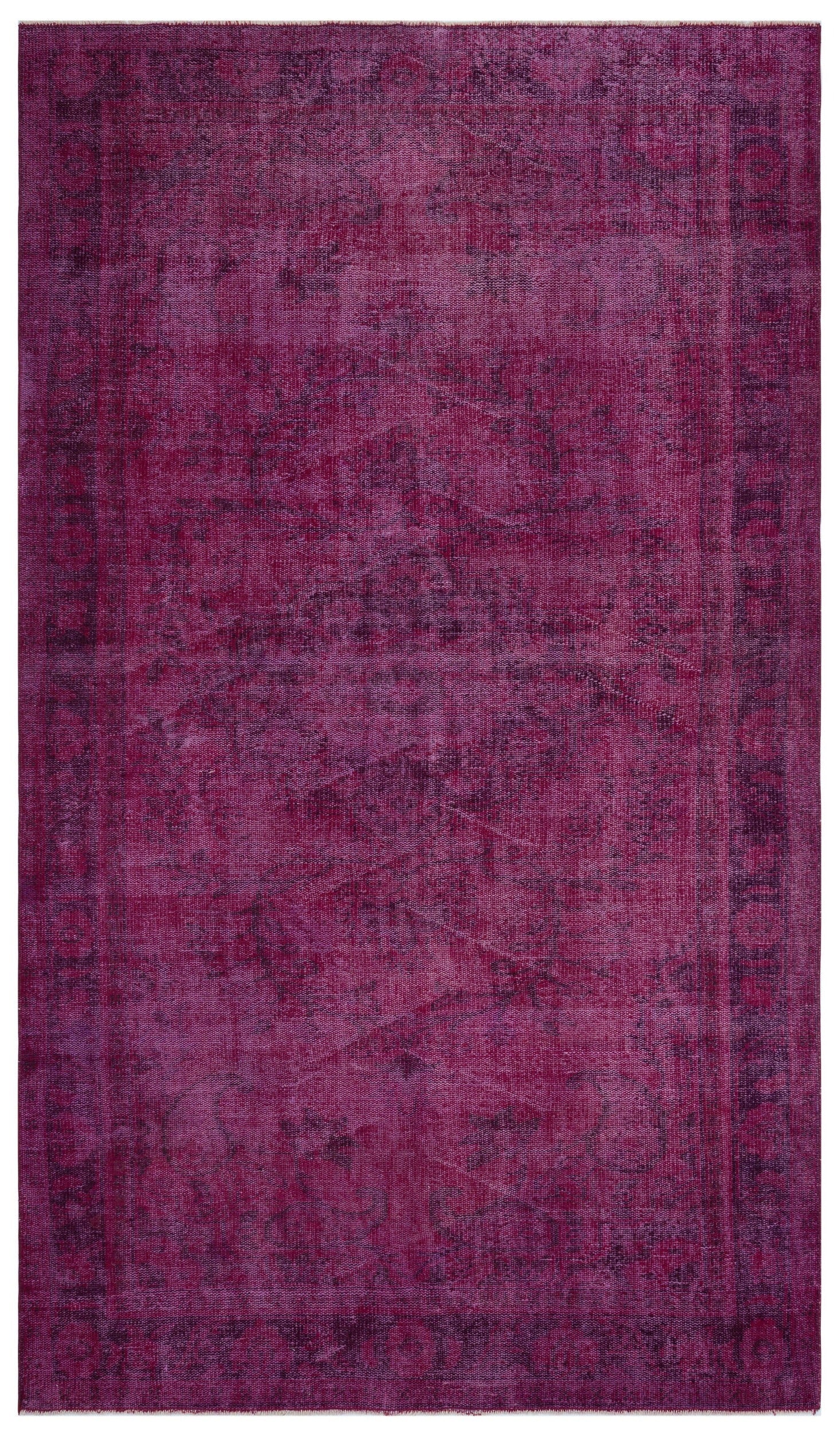 Atina Pembe Eskitme Yün El Dokuma Halısı 173 x 296 Apex Unique