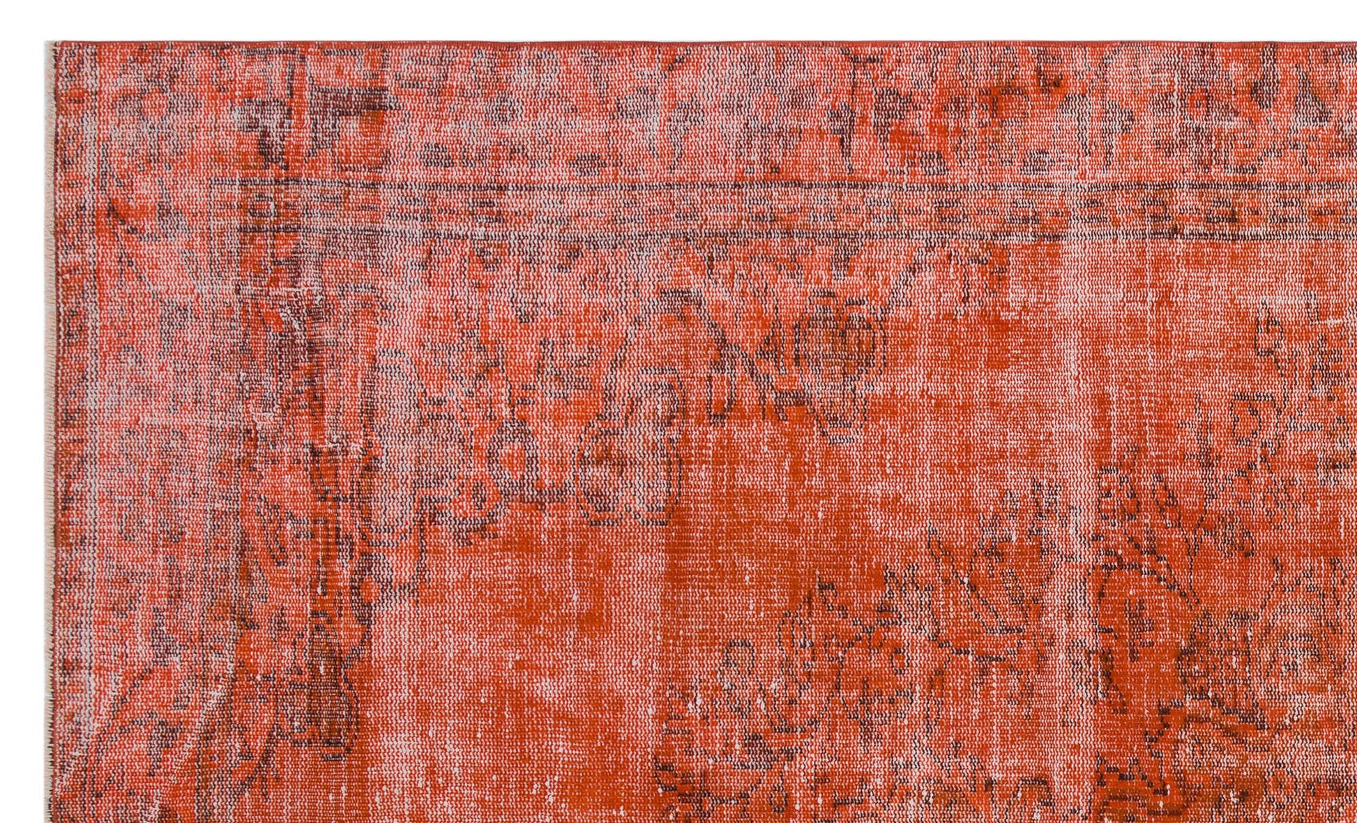 Atina Turuncu Eskitme Yün El Dokuma Halısı 173 x 286 Apex Unique