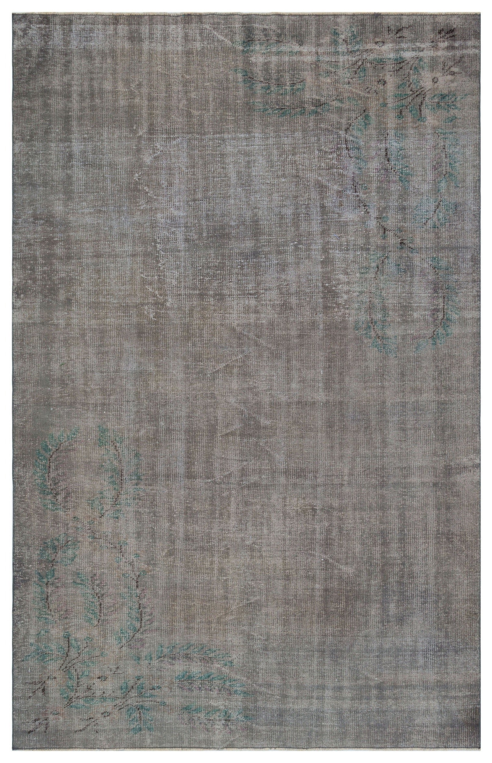 Atina Gri Eskitme Yün El Dokuma Halısı 184 x 293 Apex Unique