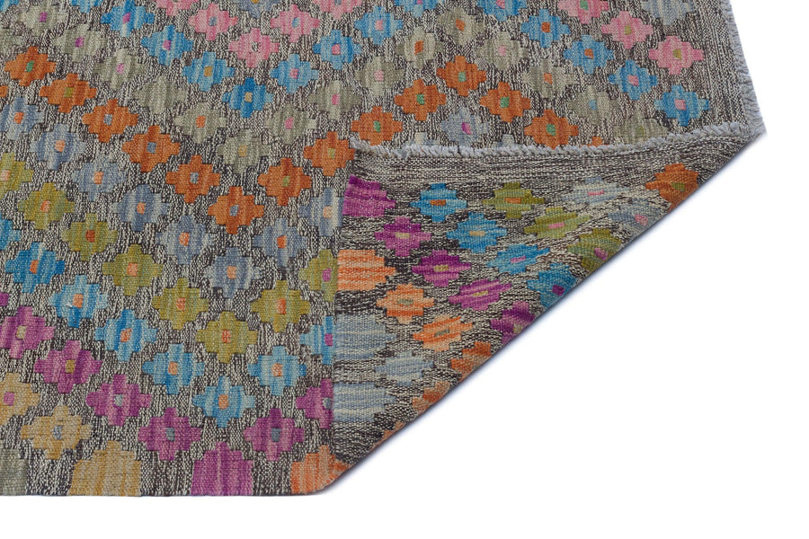 Bej Anadolu Bohem Geometrik Yün Halı 160x196 - Özel Seri