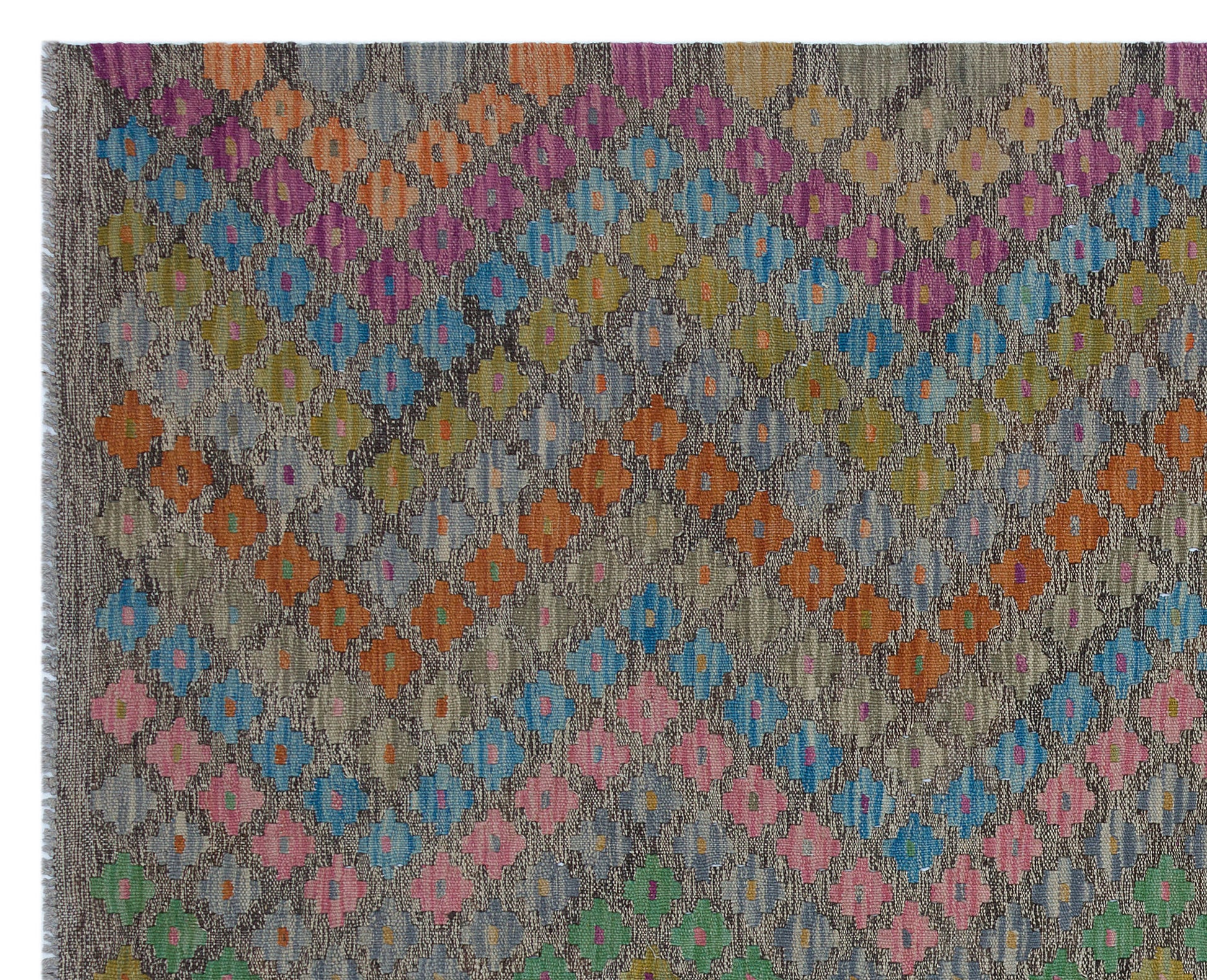 Selanik Bej Eskitme Yün El Dokuma Halısı 160 x 196 Apex Unique