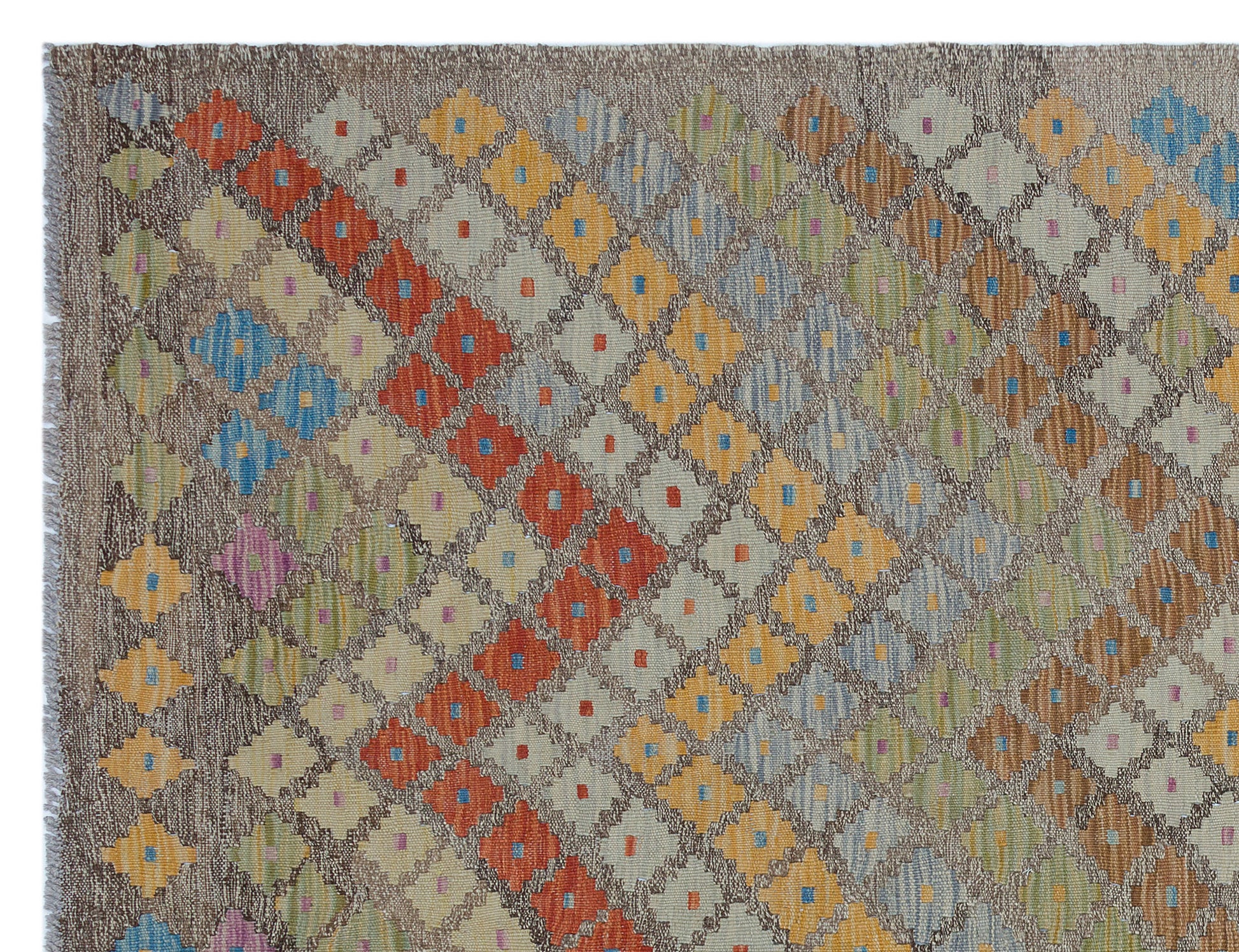 Selanik Bej Eskitme Yün El Dokuma Halısı 150 x 198 Apex Unique