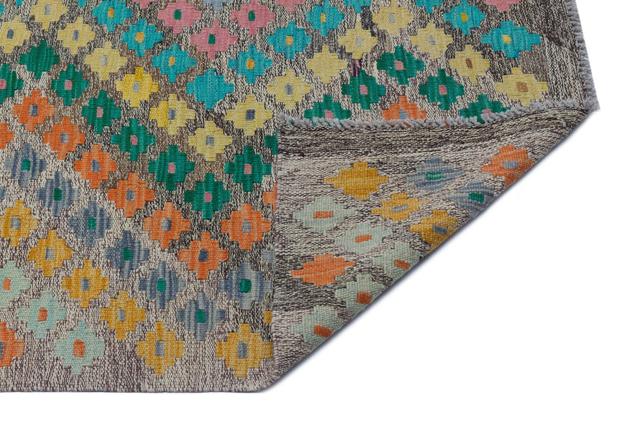 Bej Anadolu Bohem Geometrik Yün Halı 180x244 - Özel Seri