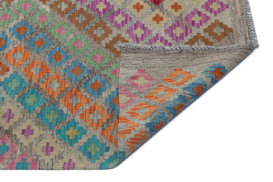 Bej Anadolu Bohem Geometrik Yün Halı 177x233 - Özel Seri