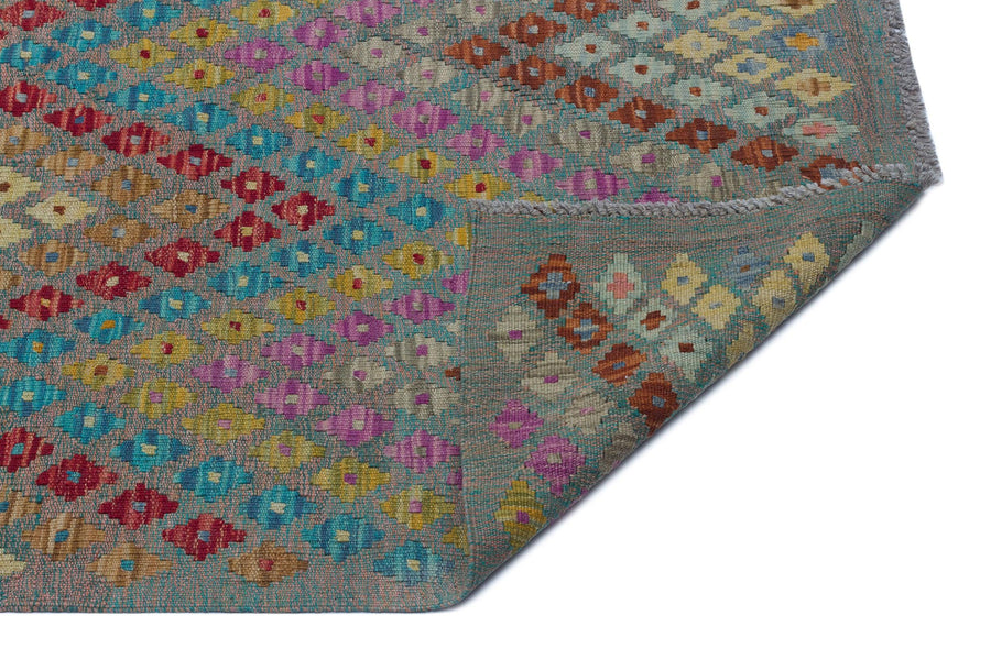 Bej Anadolu Bohem Geometrik Yün Halı 186x244 - Özel Seri