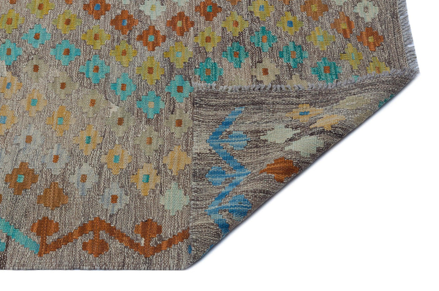 Bej Anadolu Bohem Geometrik Yün Halı 181x244 - Özel Seri