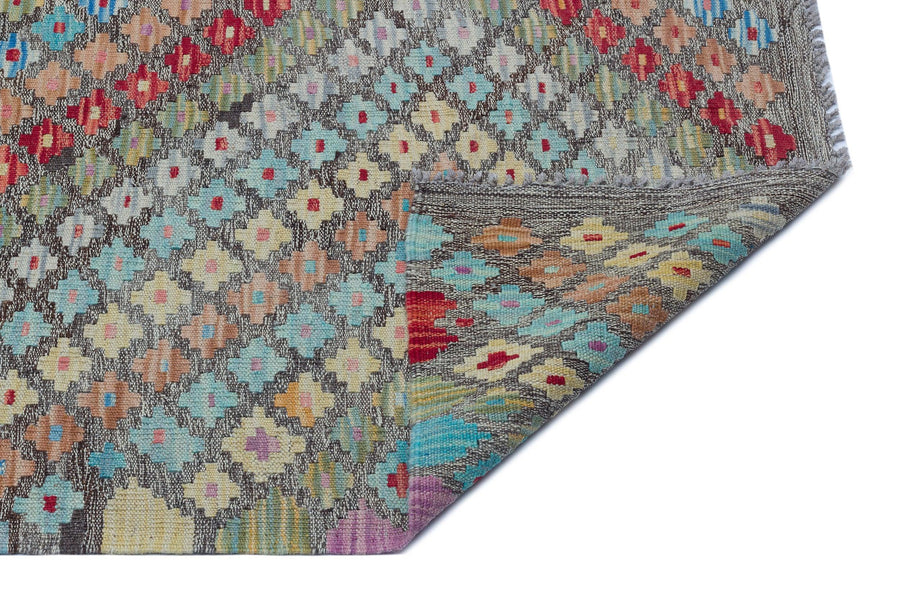 Bej Anadolu Bohem Geometrik Yün Halı 193x235 - Özel Seri
