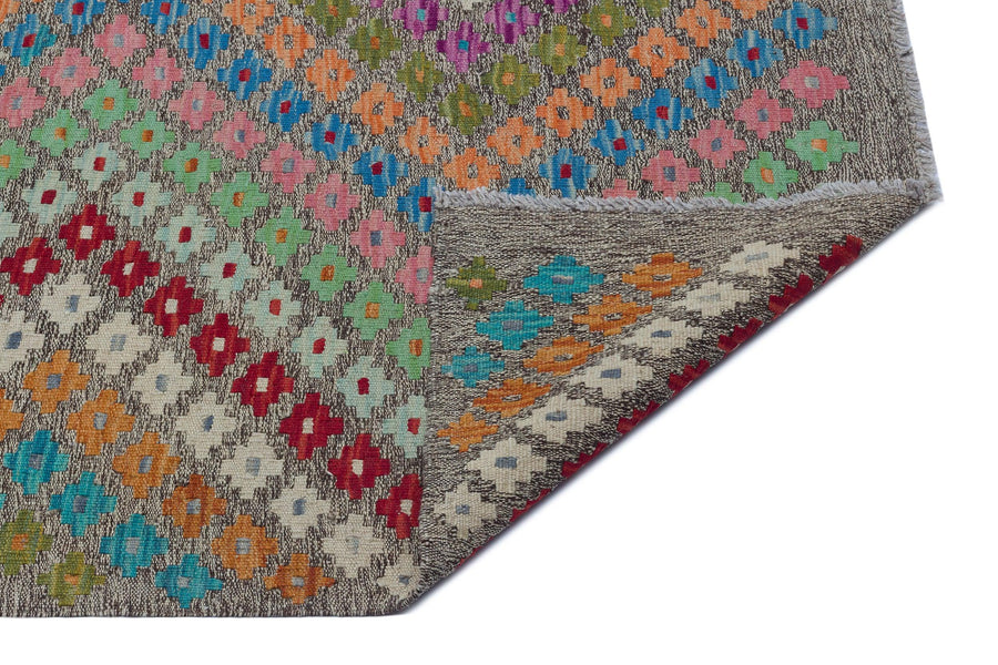 Bej Anadolu Bohem Geometrik Yün Halı 178x246 - Özel Seri