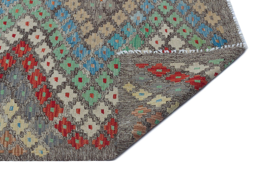 Bej Anadolu Bohem Geometrik Yün Halı 175x253 - Özel Seri