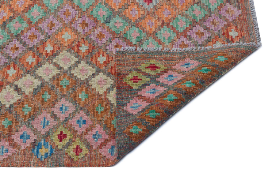 Bej Anadolu Bohem Geometrik Yün Halı 182x244 - Özel Seri