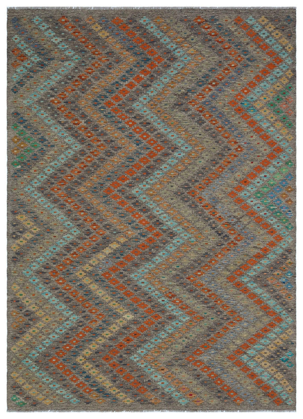 Bej Anadolu Bohem Geometrik Yün Halı 182x246 - Özel Seri