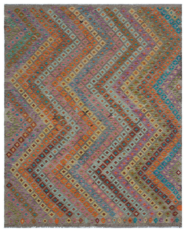 Bej Anadolu Bohem Geometrik Yün Halı 187x235 - Özel Seri