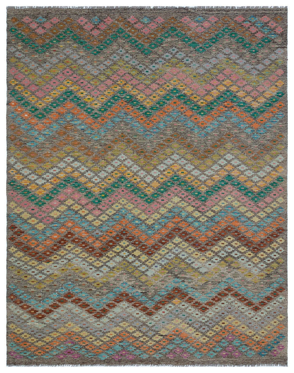 Bej Anadolu Bohem Geometrik Yün Halı 189x235 - Özel Seri