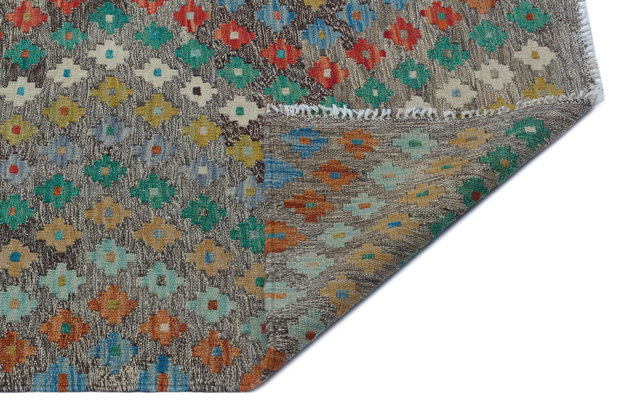Bej Anadolu Bohem Geometrik Yün Halı 188x245 - Özel Seri