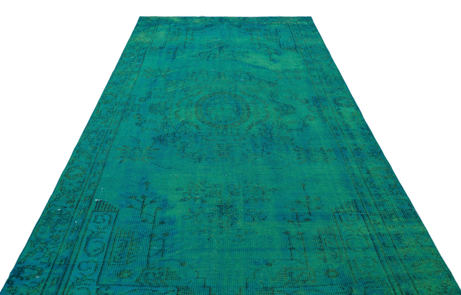 Hardal Lacivert Bohem Geometrik Yün Halı 168x290