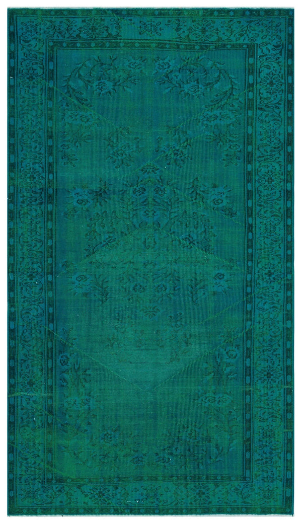 Siyah Yeşil Bohem Geometrik Yün Halı 150x268