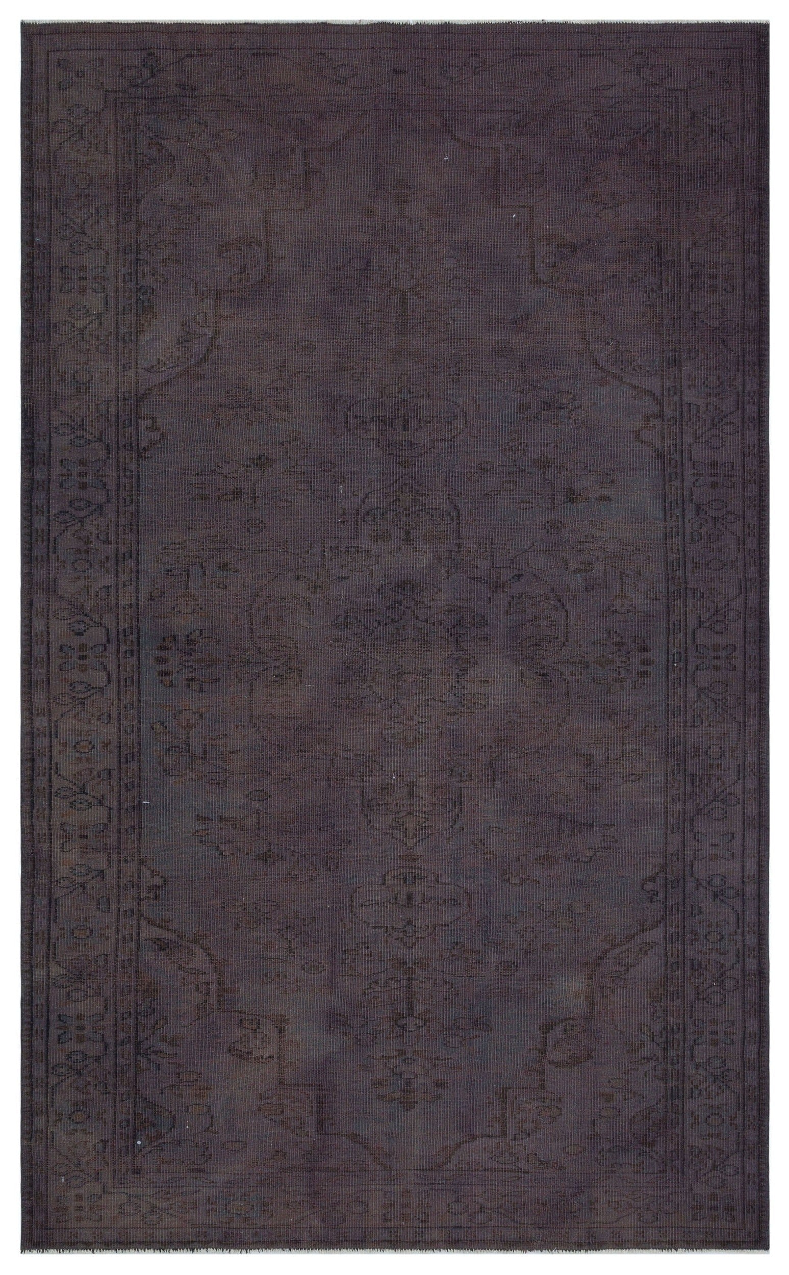 Atina Gri Eskitme Yün El Dokuma Halısı 185 x 305 Apex Unique