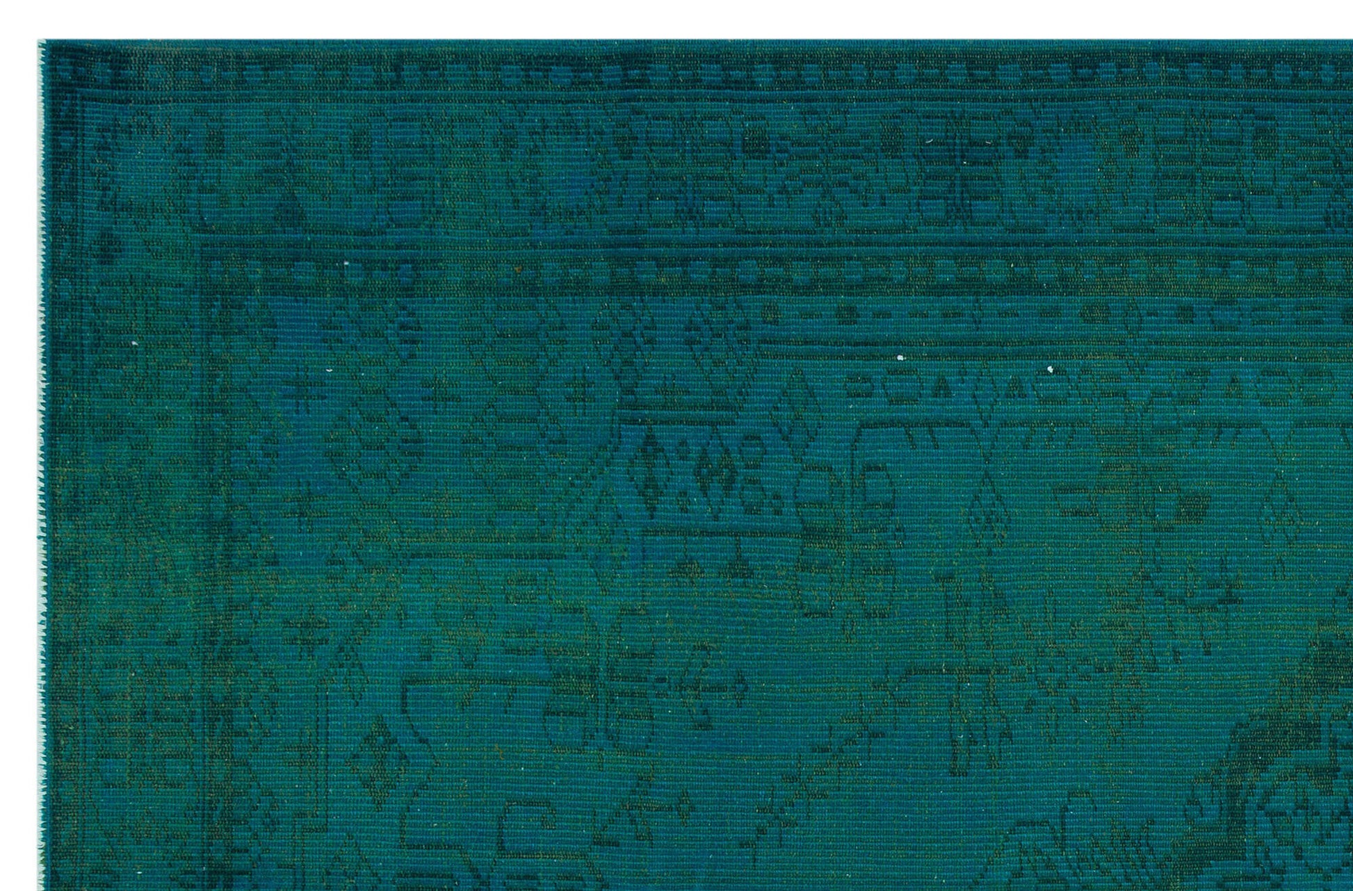 Atina Turkuaz Eskitme Yün El Dokuma Halısı 188 x 286 Apex Unique