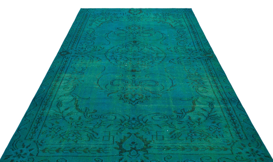 Siyah Yeşil Bohem Madalyonlu Yün Halı 178x257