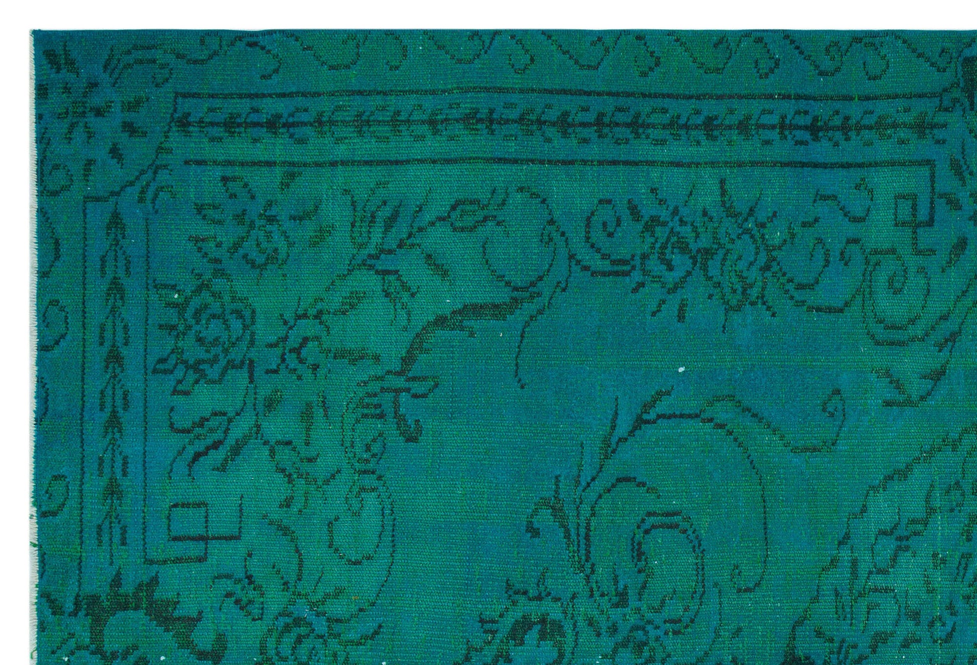 Atina Turkuaz Eskitme Yün El Dokuma Halısı 178 x 257 Apex Unique