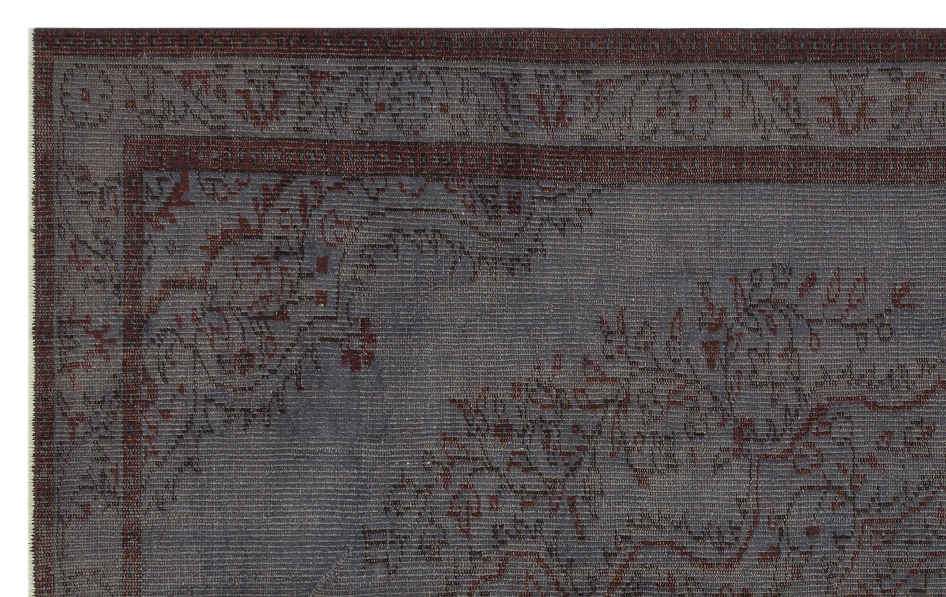 Atina Gri Eskitme Yün El Dokuma Halısı 162 x 265 Apex Unique