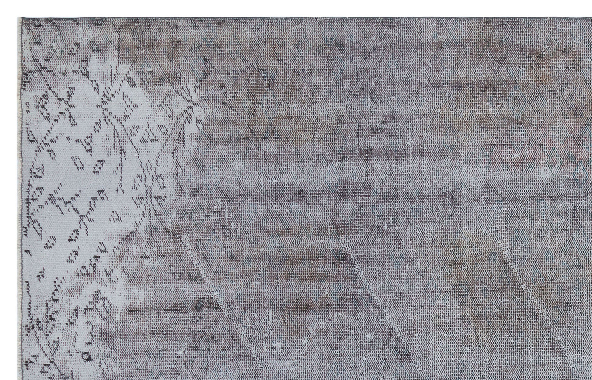 Atina Gri Eskitme Yün El Dokuma Halısı 187 x 292 Apex Unique