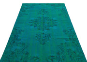 Atina Turkuaz Eskitme Yün El Dokuma Halısı 145 x 238 Apex Unique