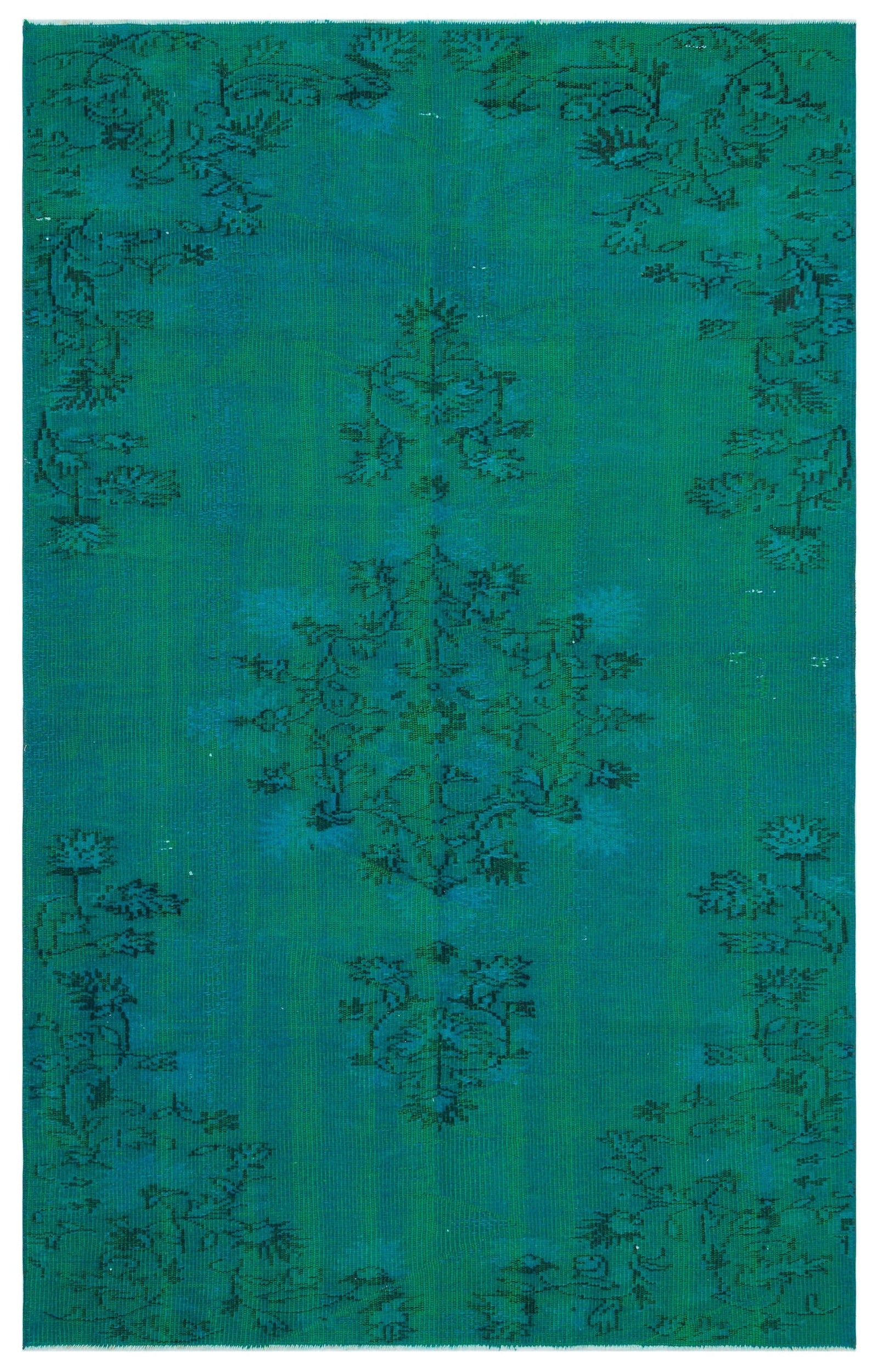 Atina Turkuaz Eskitme Yün El Dokuma Halısı 145 x 238 Apex Unique