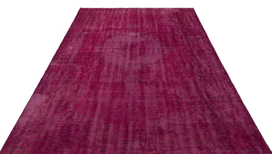 Pembe Anadolu Eskitme Geometrik Yün Halı 184x260 - Özel Seri