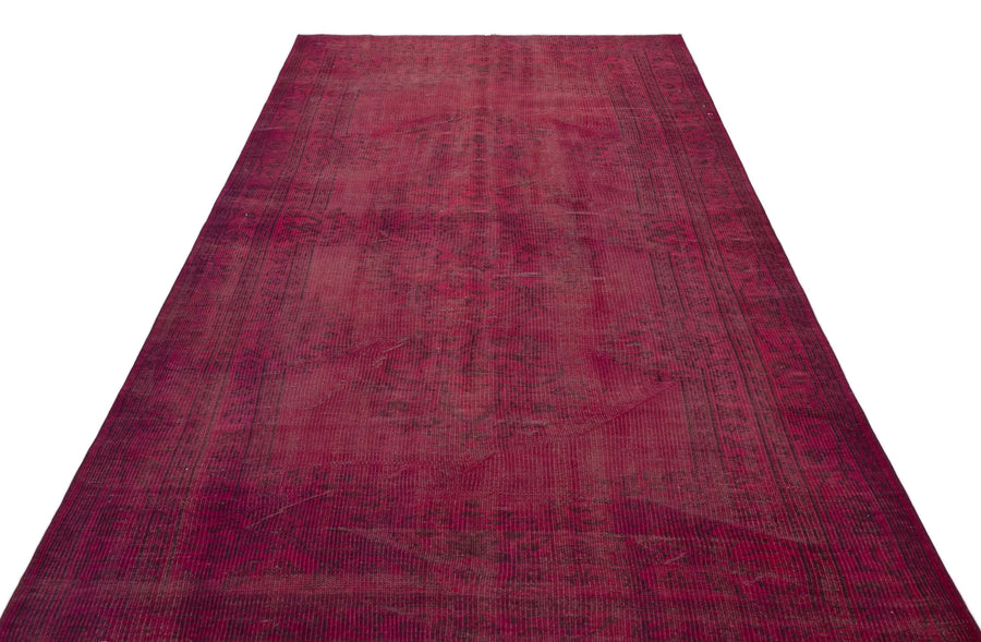 Pembe Anadolu Eskitme Geometrik Yün Halı 162x272 - Özel Seri