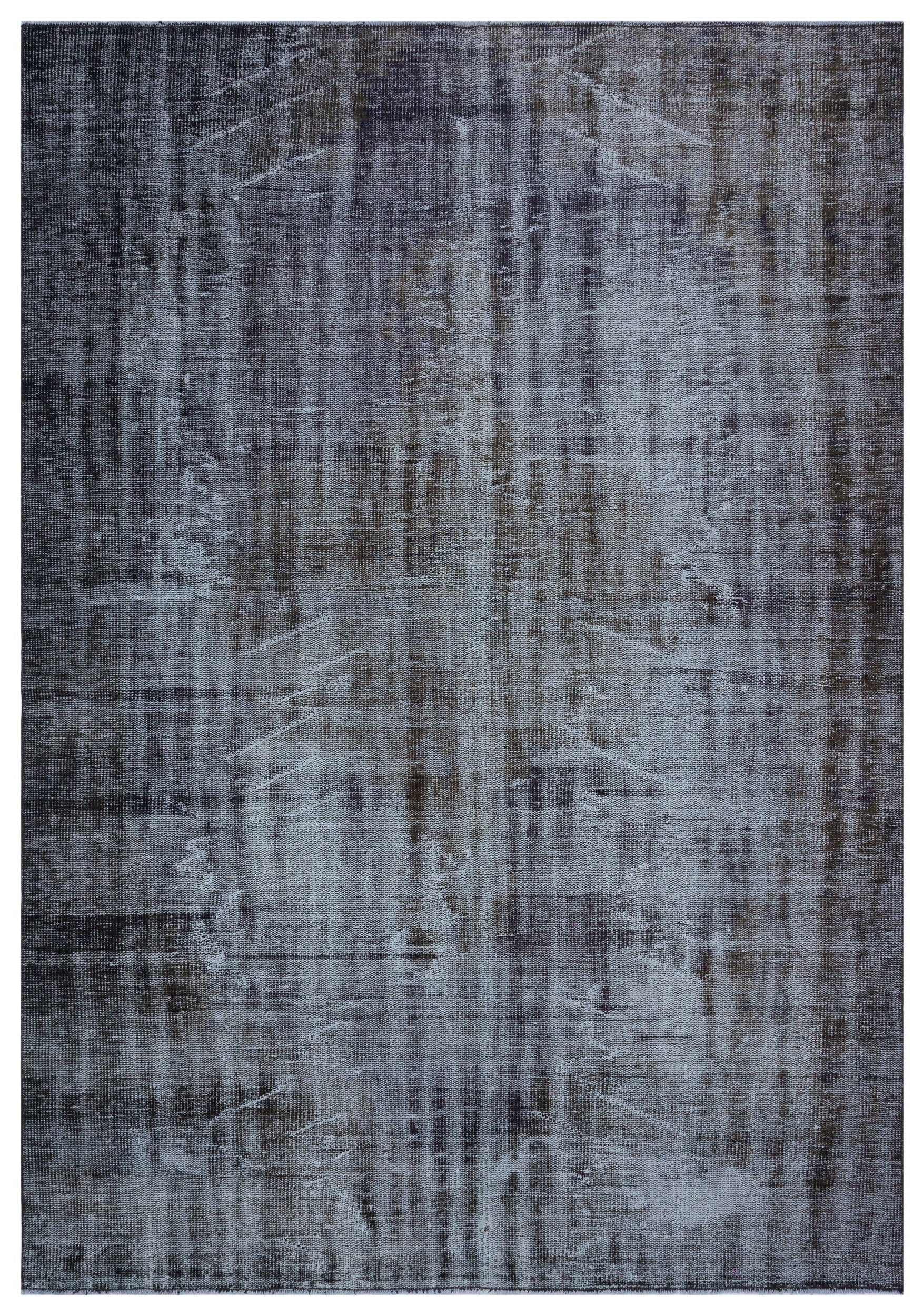 Atina Gri Eskitme Yün El Dokuma Halısı 181 x 257 Apex Unique