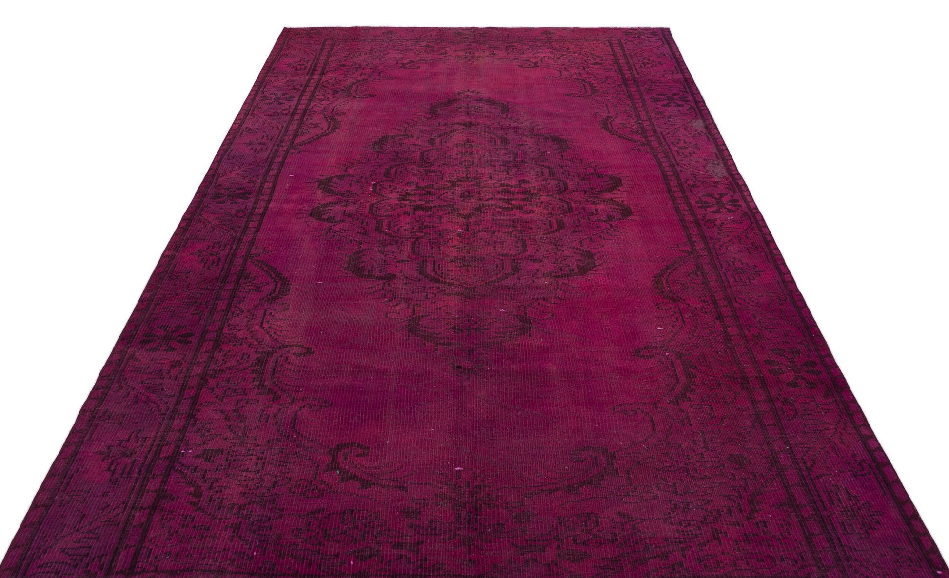 Atina Pembe Eskitme Yün El Dokuma Halısı 177 x 291 Apex Unique