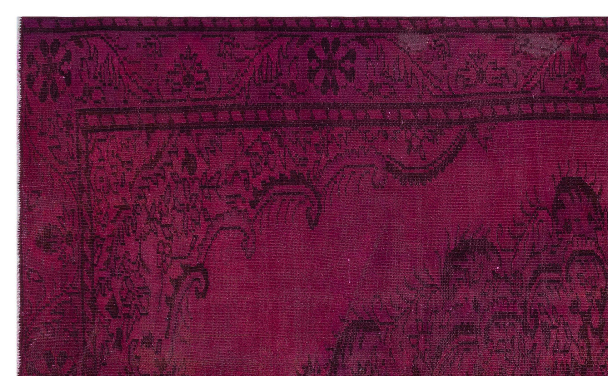 Atina Pembe Eskitme Yün El Dokuma Halısı 177 x 291 Apex Unique