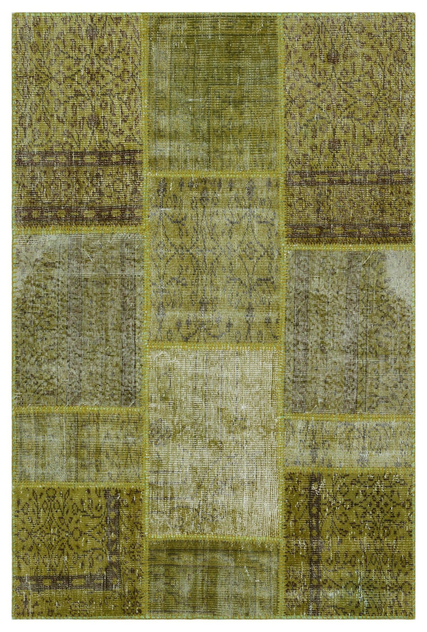 Yeşil Anadolu Bohem Eskitme Yün Halı 120x180 - Özel Seri