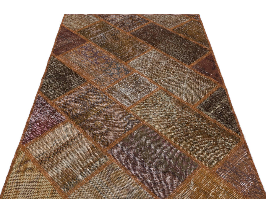 Bej Beyaz Eskitme Modern Yün Halı 120x180