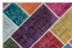 Iskece Bej Patchwork Yün El Dokuma Halısı 120 x 180 Apex Unique