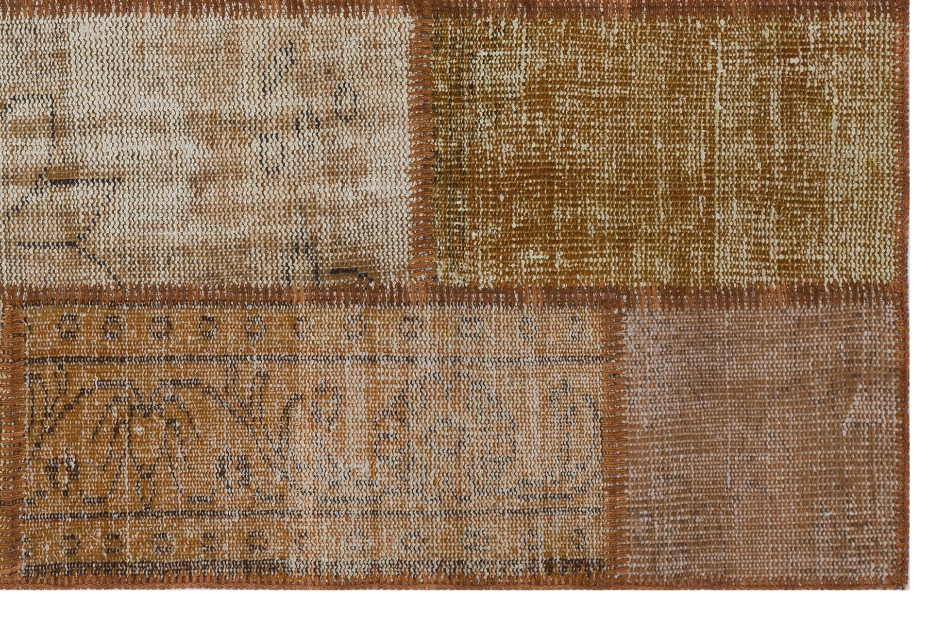Iskece Kahverengi Eskitme Yün El Dokuma Halısı 120 x 180 Apex Unique