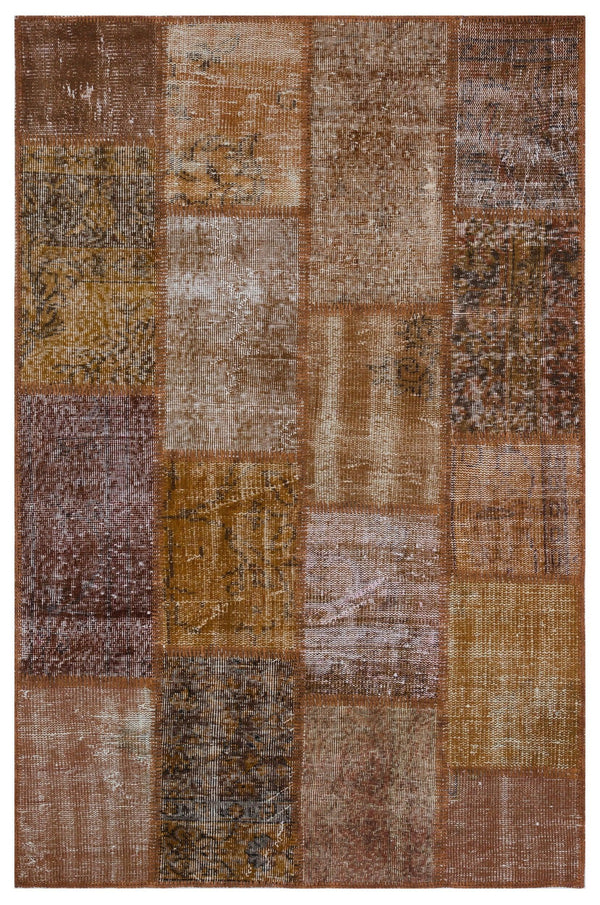 Bej Beyaz Anadolu Eskitme Geometrik Yün Halı 120x180 - Özel Seri