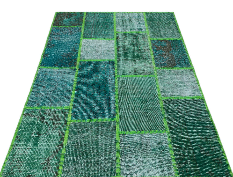 Yeşil Anadolu Bohem Eskitme Yün Halı 120x180 - Özel Seri