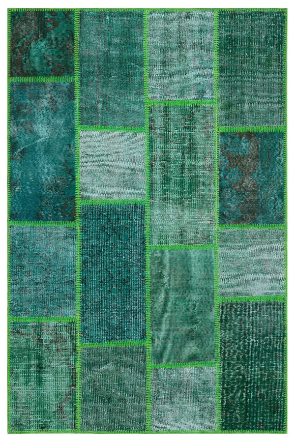 Yeşil Anadolu Bohem Eskitme Yün Halı 120x180 - Özel Seri