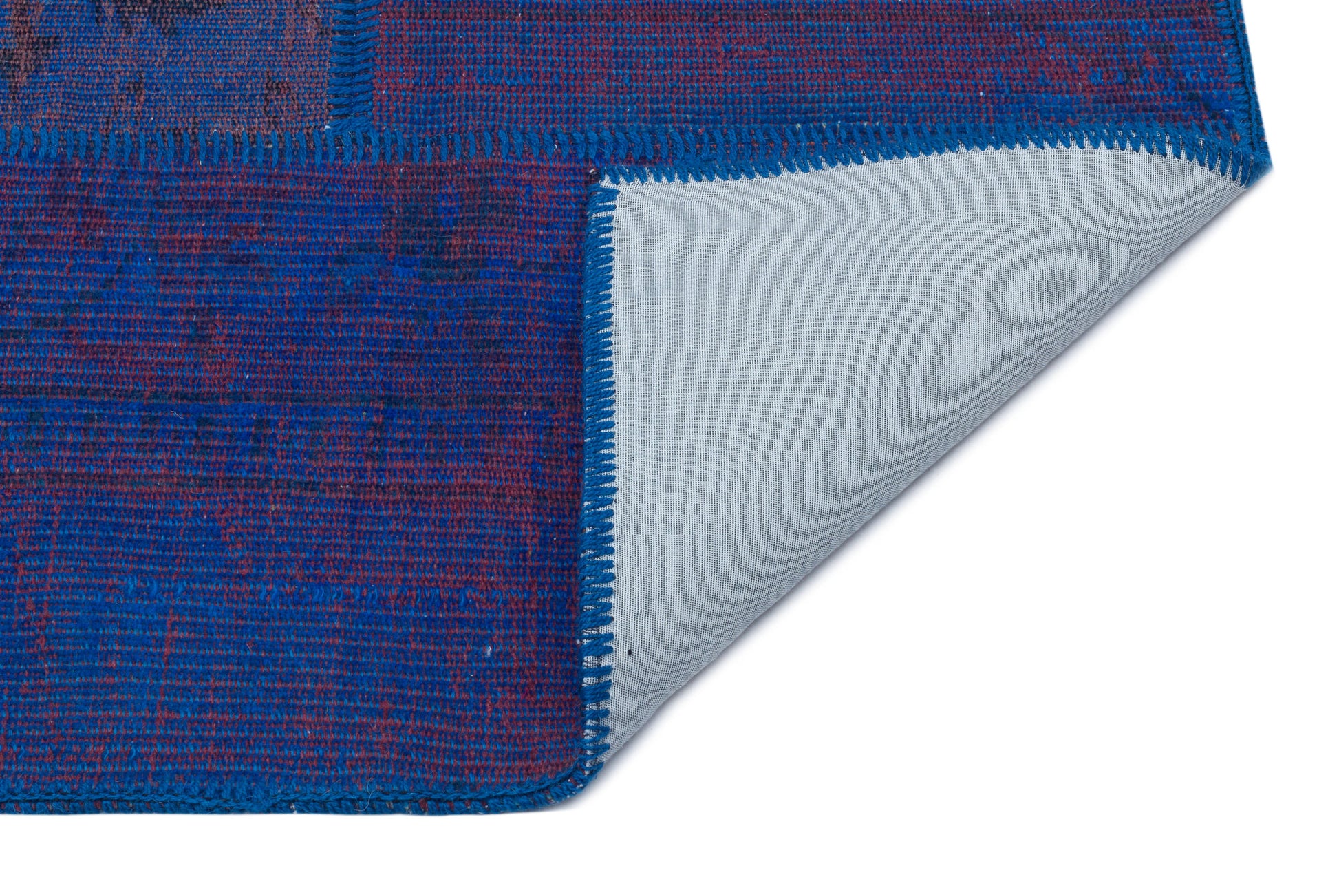 Iskece Mavi Eskitme Yün El Dokuma Halısı 120 x 180 Apex Unique