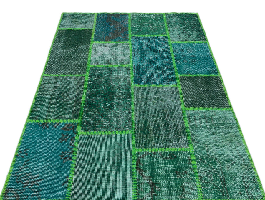 Yeşil Anadolu Bohem Eskitme Yün Halı 120x180 - Özel Seri