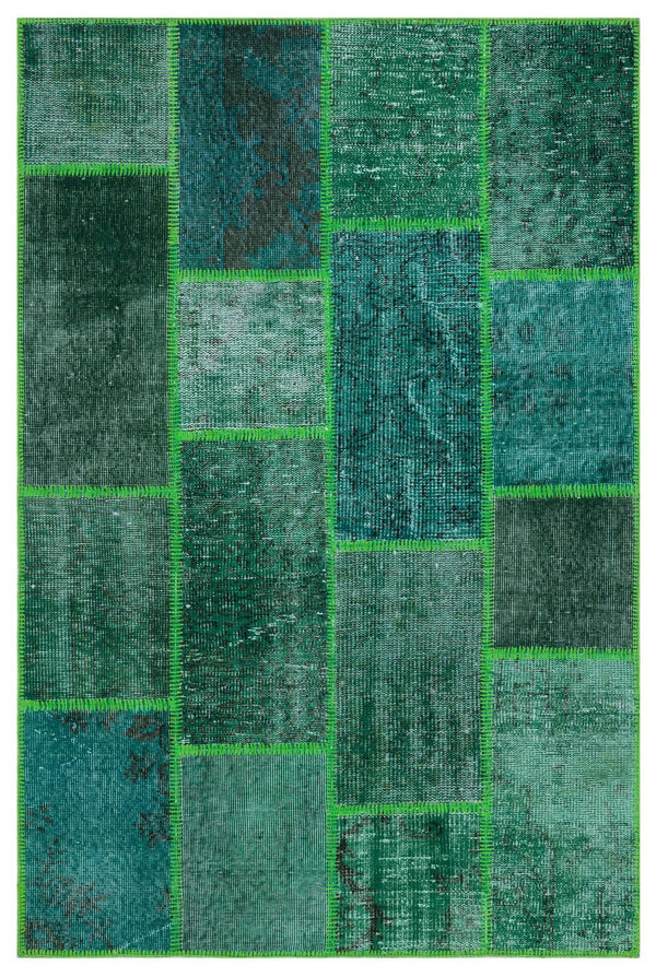 Yeşil Anadolu Bohem Eskitme Yün Halı 120x180 - Özel Seri