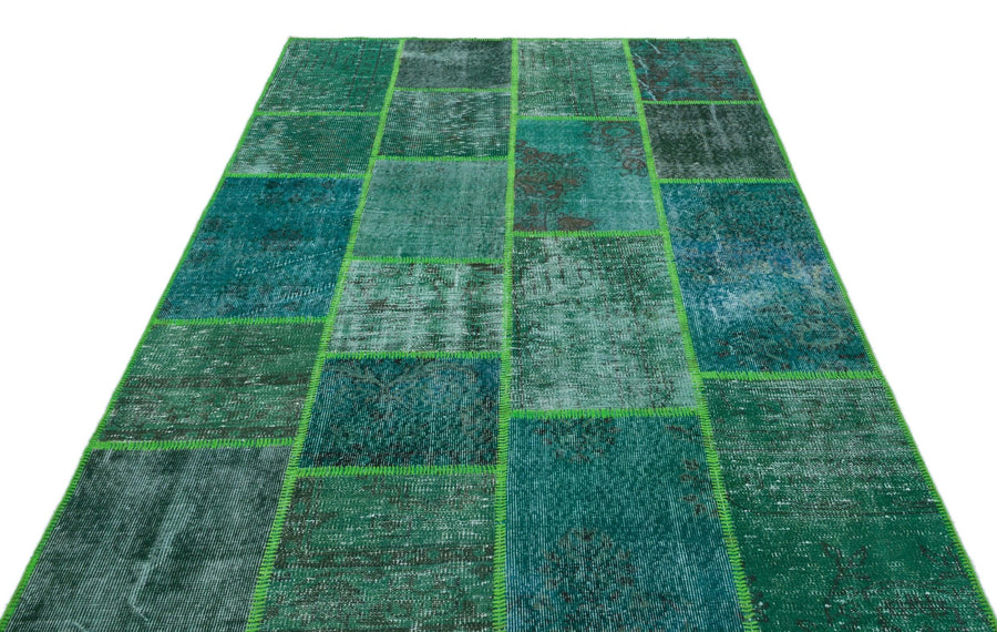 Yeşil Anadolu Bohem Eskitme Yün Halı 160x230 - Özel Seri