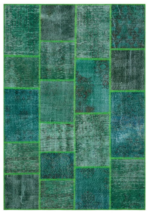 Yeşil Anadolu Bohem Eskitme Yün Halı 160x230 - Özel Seri